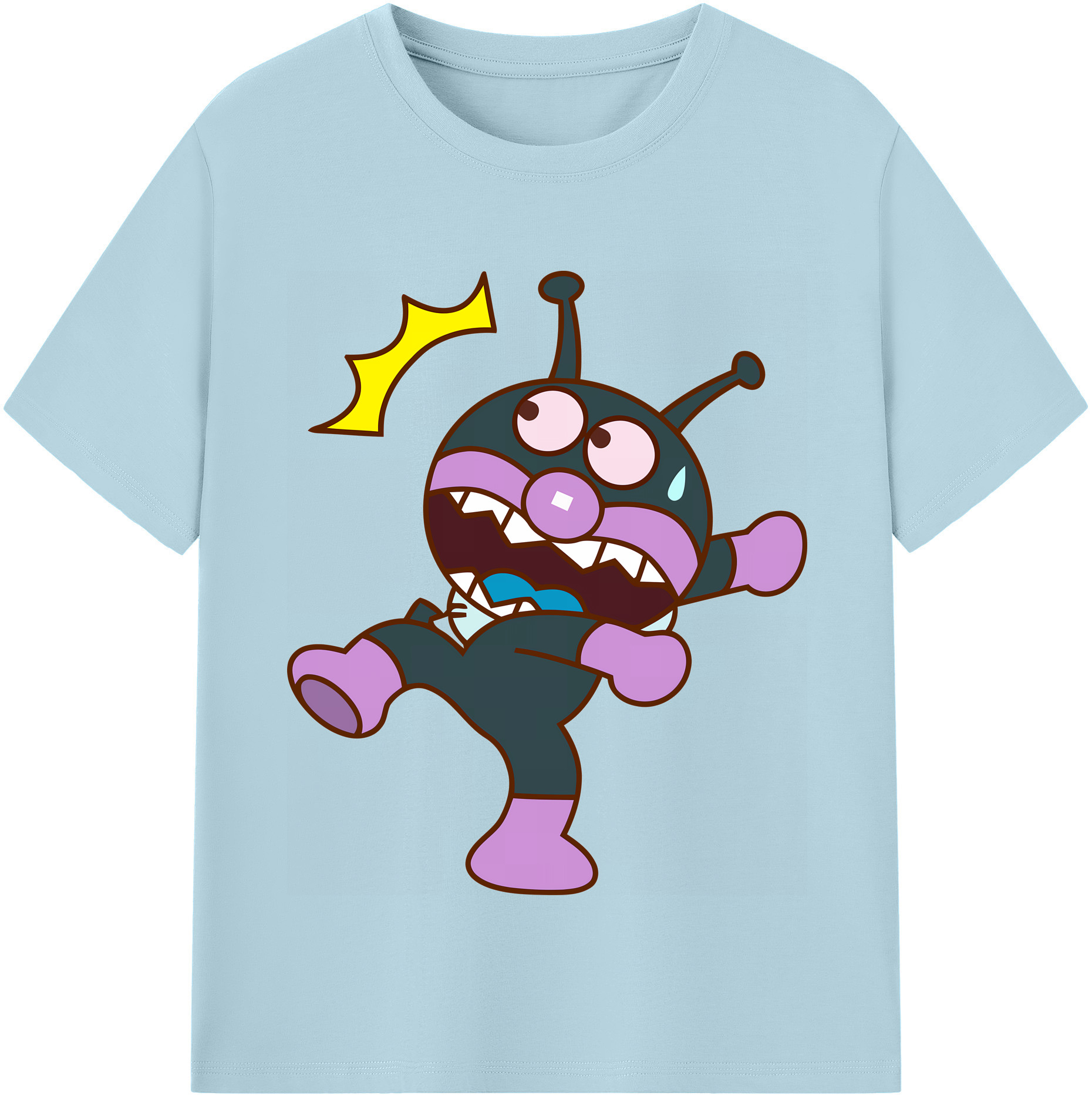 （画像用） アンパンマン Anpanman 綿100％半袖Tシャツ（フロントプリント）